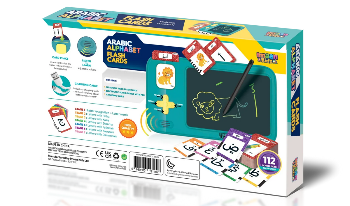 Arabic Alphabet Talking Sound Flashcards (with LCD Screen & Writing Pen)