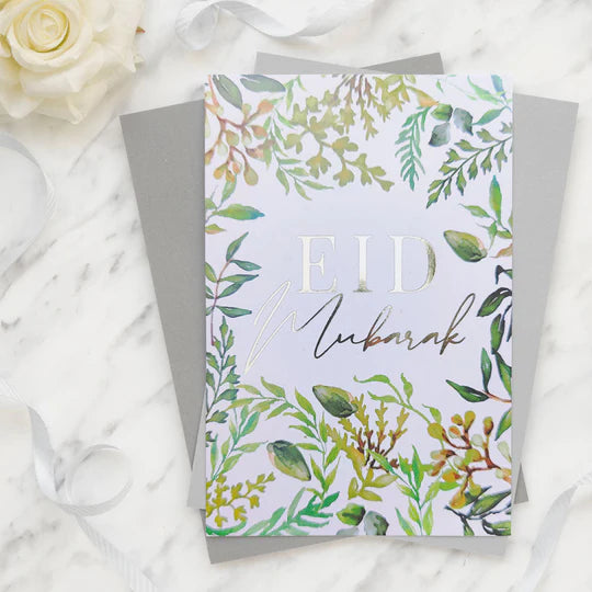 Eid Mubarak Cards - Green & Gold (Pack of 5)