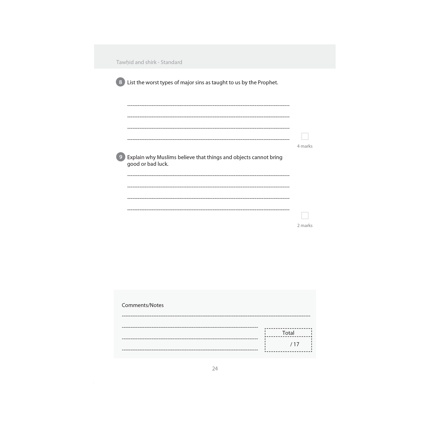 Islamic Studies: Workbook 6