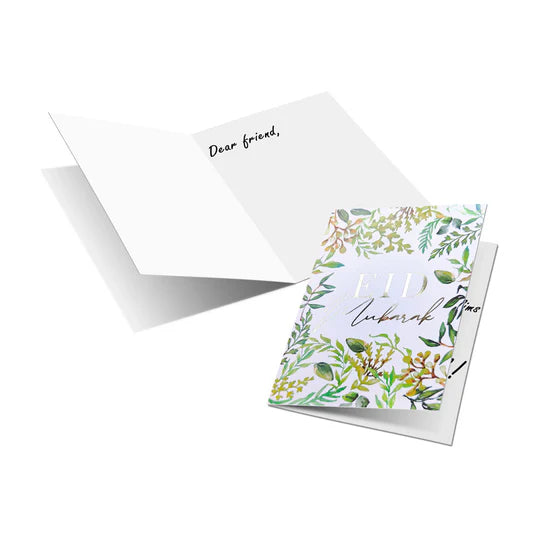 Eid Mubarak Cards - Green & Gold (Pack of 5)