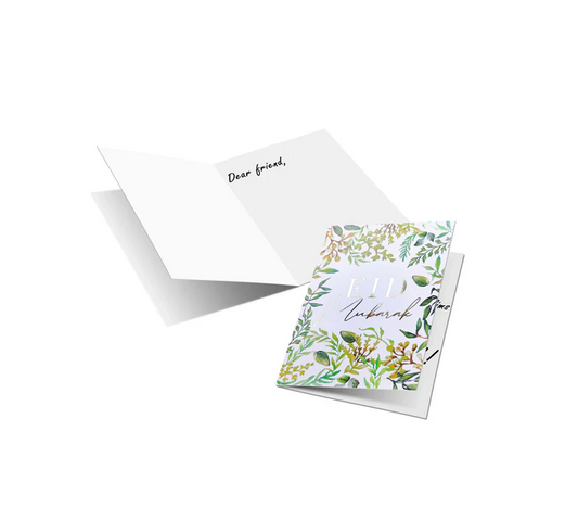 Eid Mubarak Cards - Green & Gold (Pack of 5)