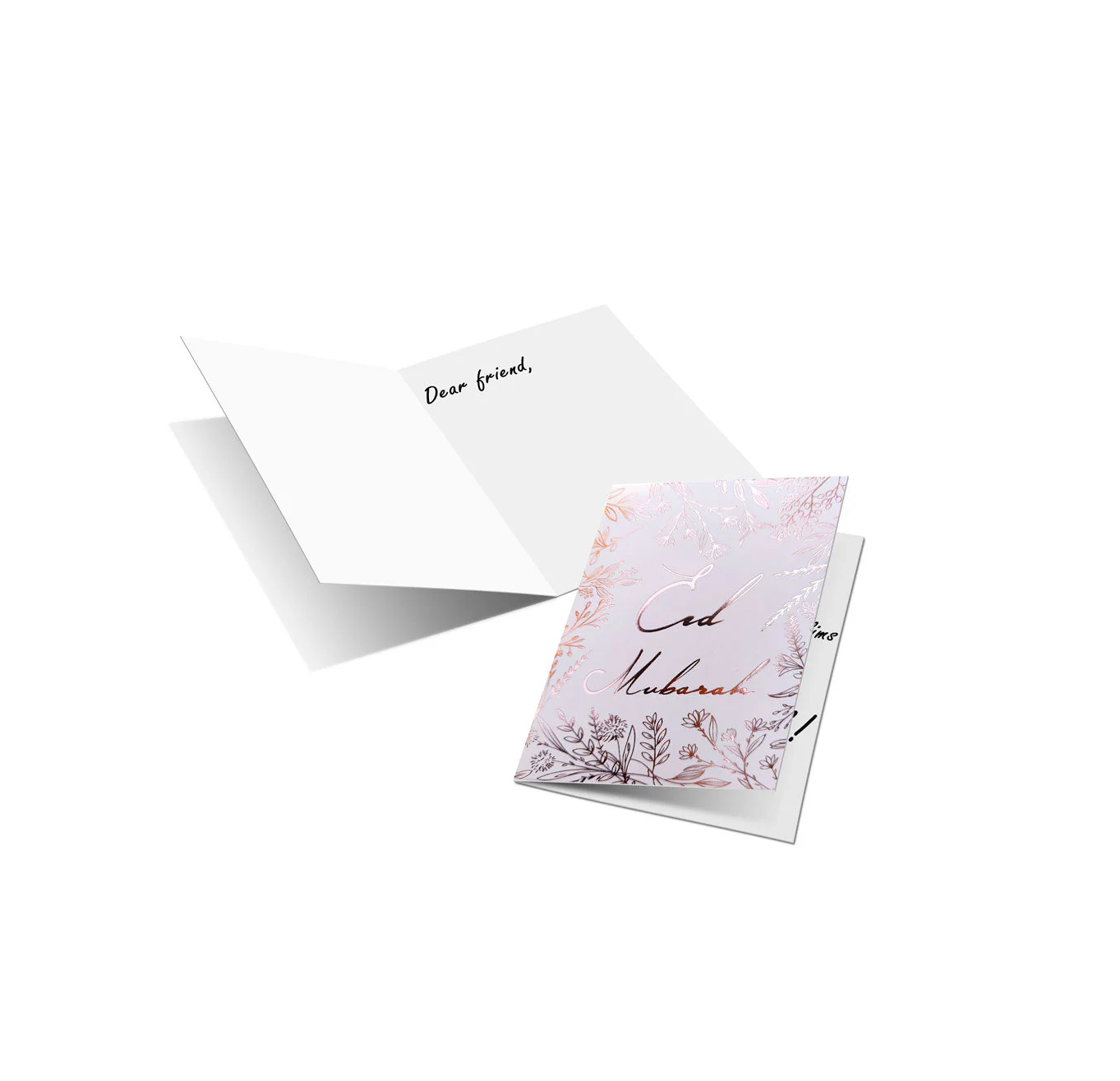 Eid Mubarak Cards - Rose Gold Foiled (Pack of 5)
