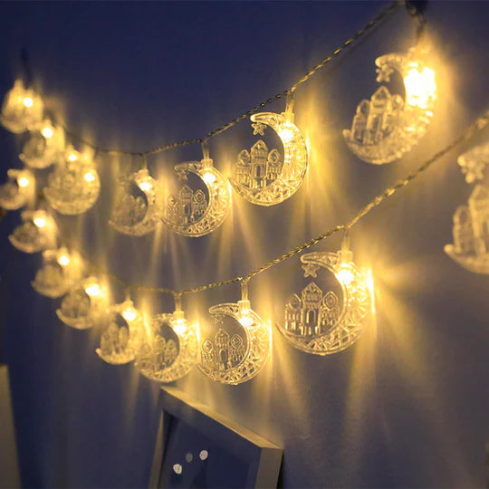 Eid / Ramadan Mubarak - LED Fairy Lights (Moon Mosque)