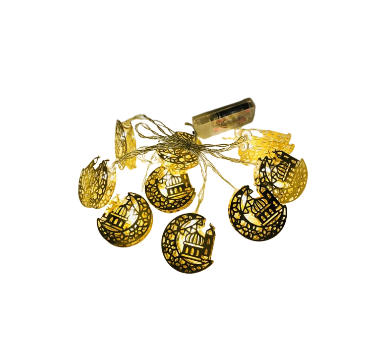 Eid / Ramadan Mubarak - LED Fairy Lights (Eid Mubarak Moon Lantern)