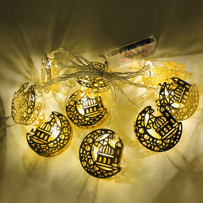 Eid / Ramadan Mubarak - LED Fairy Lights (Eid Mubarak Moon Lantern)