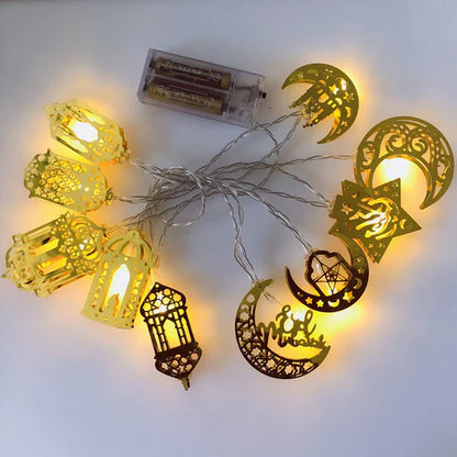 Eid / Ramadan Mubarak - LED Fairy Lights (Eid Mubarak Moon Lantern)