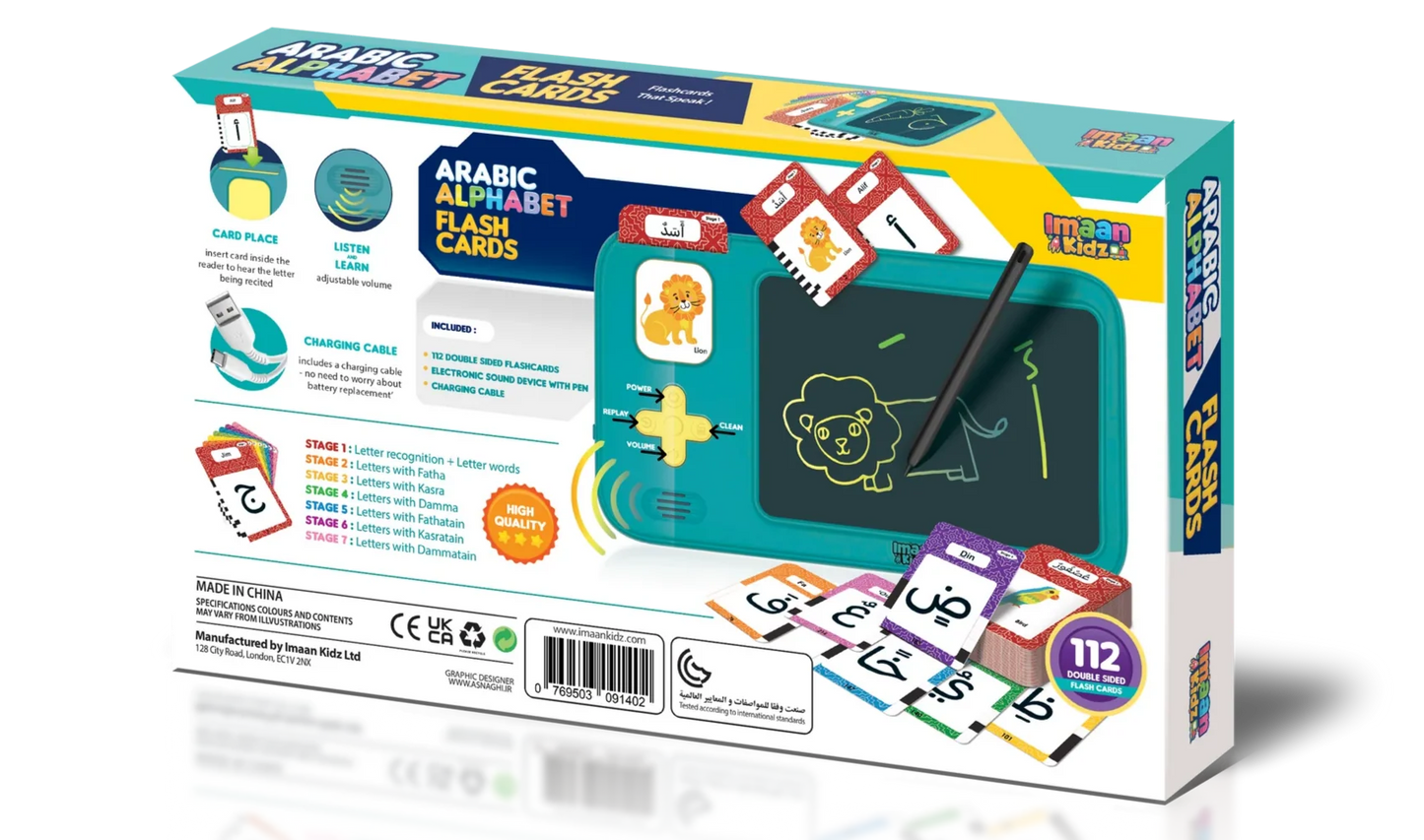 Arabic Alphabet Talking Sound Flashcards (with LCD Screen & Writing Pen)