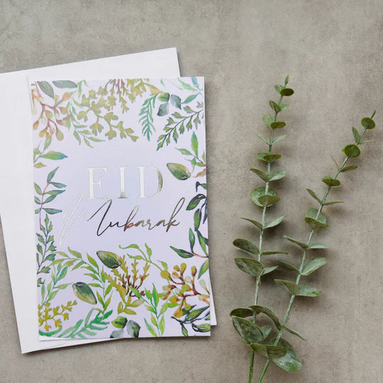 Eid Mubarak Cards - Green & Gold (Pack of 5)