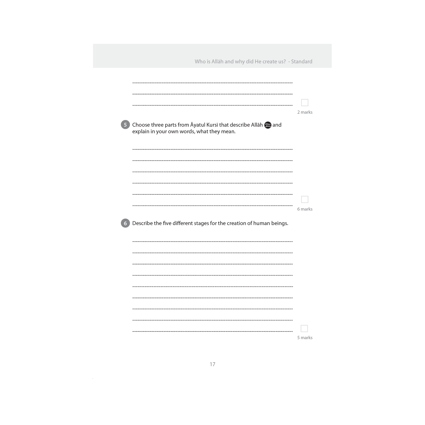 Islamic Studies: Workbook 6