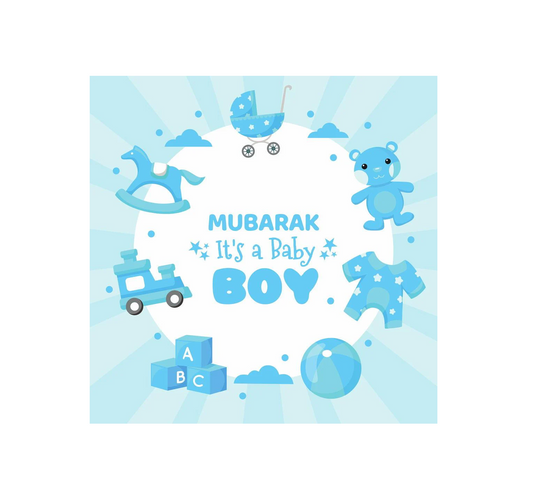 Mubarak It's a Boy Card