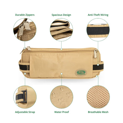 Anti-Theft Waist Bag & Ihram Belt for Men | Beige