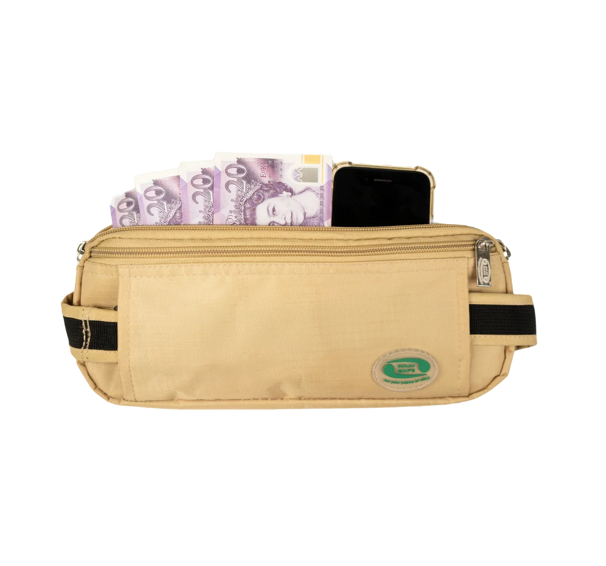 Anti-Theft Waist Bag & Ihram Belt for Men | Beige