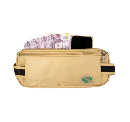 Anti-Theft Waist Bag & Ihram Belt for Men | Beige